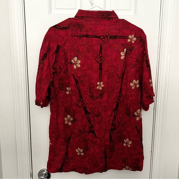 100% Silk Hawaiian Shirt Button Up Caribbean Joe Let Go tropical tourist dad - Picture 3 of 12